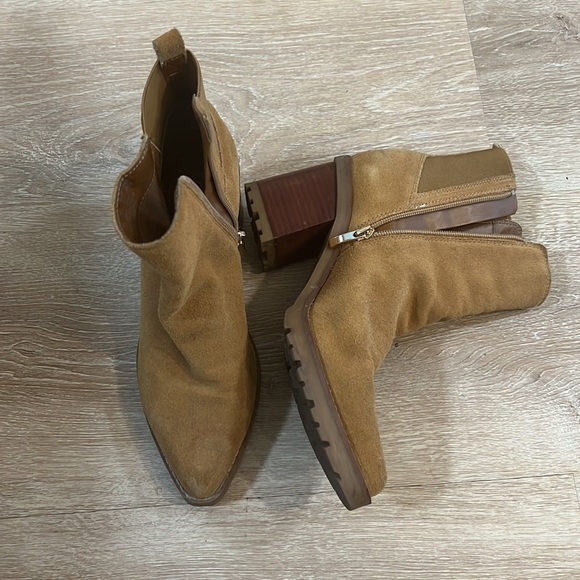 Lightly worn Franco Sarto Heeled Boots - Picture 2 of 3